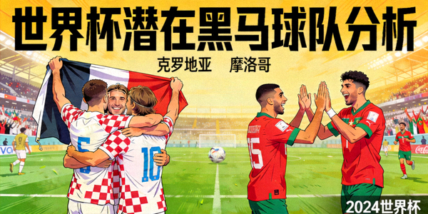 世界杯潜在黑马球队分析 - 克罗地亚、摩洛哥等队球员庆祝画面